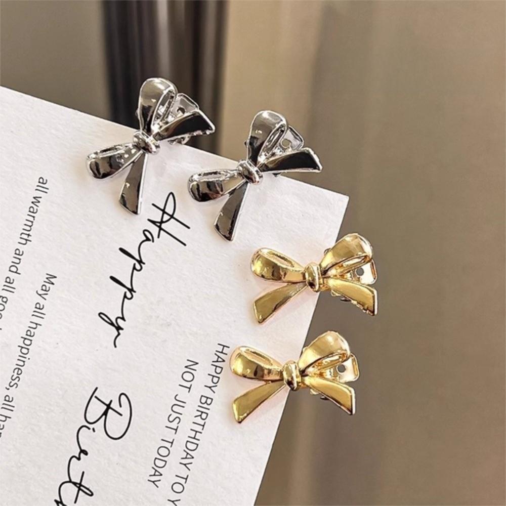 4Pcs/set Personality Bow Hair Clip Sweet Cool Mini Side Clip Fashion Hair Accessories  Casual Wear
