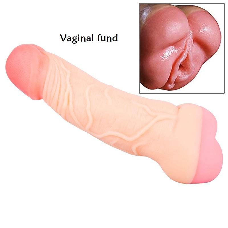 Cupă de masturbare cu vibrator moale 2 în 1, realist, confortabil, îndoit, realist, masaj pentru prostată, penis, bărbați