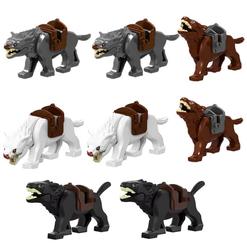 MOC Středověké Vojenské Stavební Kostky Elfský Bojovník Ork Rohan Gondor Rytíř Sada Postav Zvířecí Armáda Zbraň Luk Kuše Hračka
