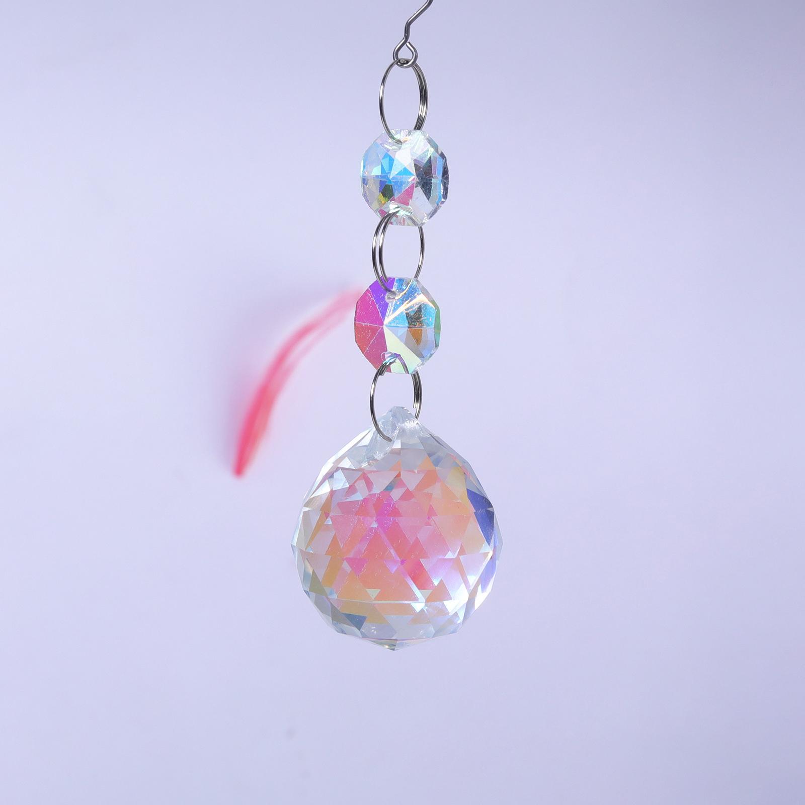

1PCs Crystal Suncatcher 9cm Штора Підвіска Sun Catcher AB Color Rainbow Chaser Glass Prism Outdoor Window Home Garden Decor