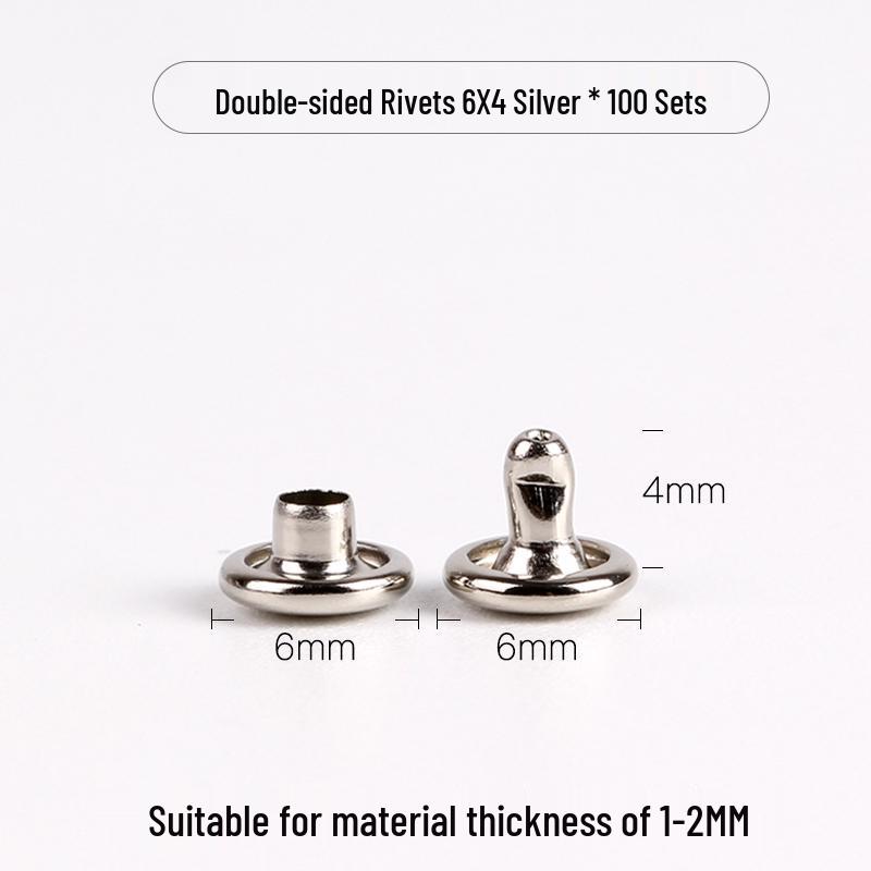 4-12mm DIY Metal Double-Sided Cap Rivet - Decorative Shoe Repair Accessory