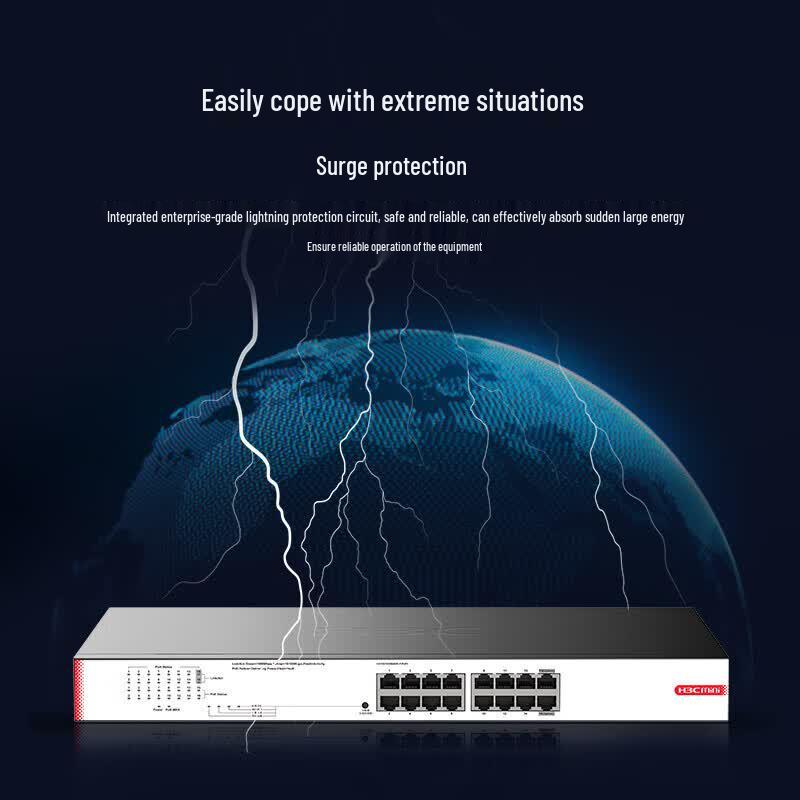 H3C S16G-HP-U 16-Port Gigabit Unmanaged PoE Switch