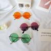 New round frame children's sunglasses  baby stand glasses fashion metal sunglasses