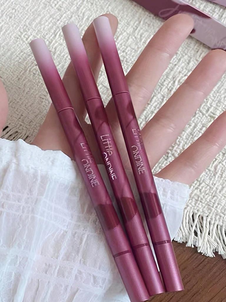 Little ONDINE Double Headed Gel Eyeliner 02/08/09, 1.5mm Ultra-Fine Retractable Pencil And Angled Brush, Fills Eyelash Roots And Gaps