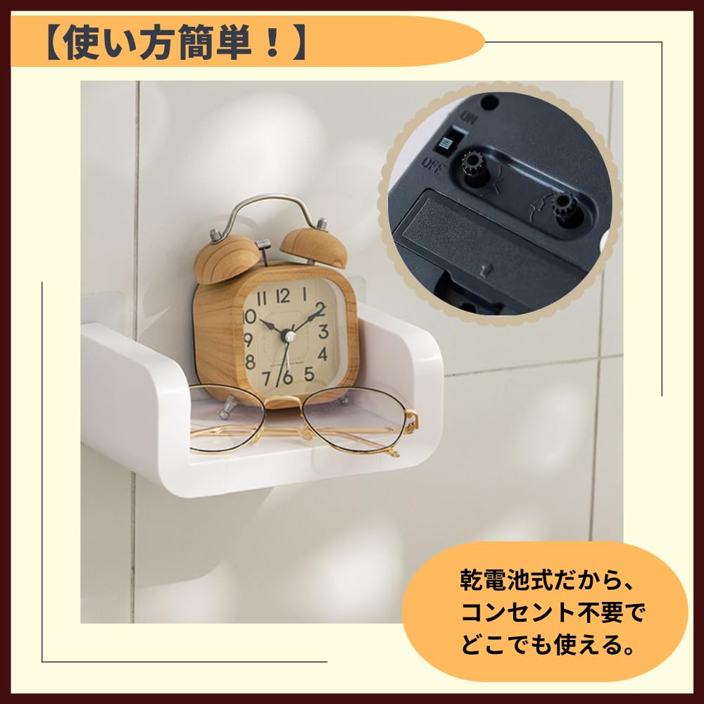 Ideamall Alarm Clock, Table Clock, Alarm Clock, Nordic Style, Table Clock, Antique, Analog Clock, Wood Grain