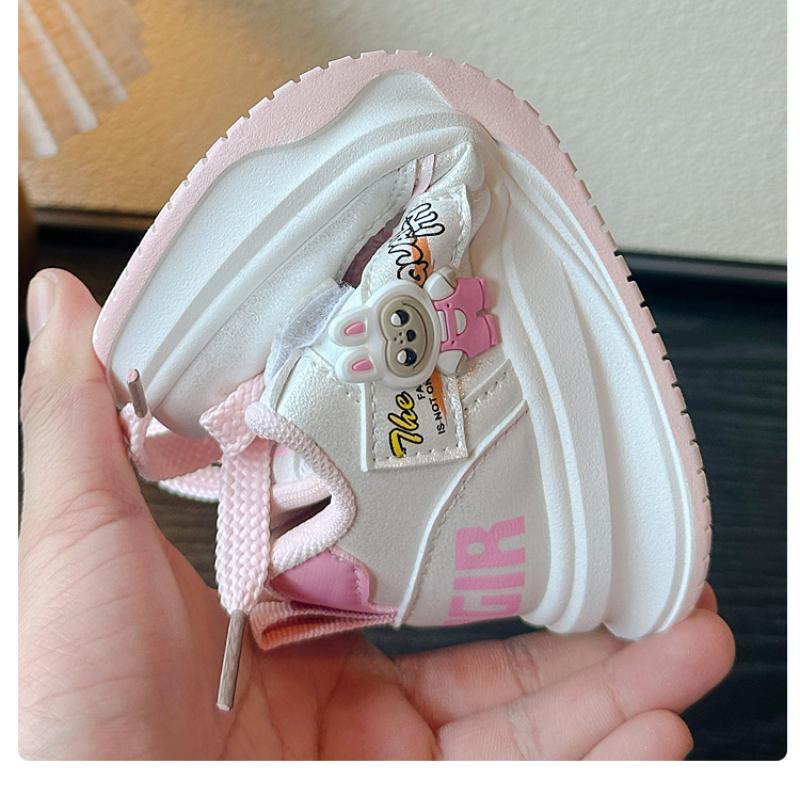 Spring New Girls' Fashionable and Versatile Cartoon Children's Leisure, Comfortable, Wear-resistant and Soft-soled Sports Shoes
