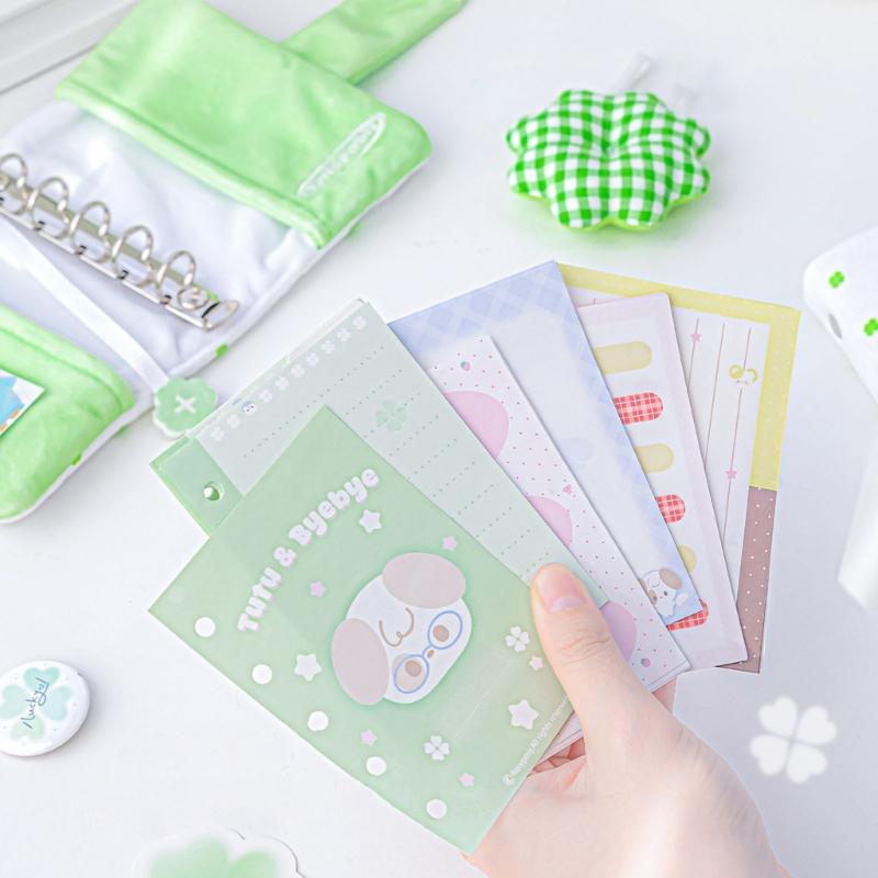 Plush Notebook Cute Plush Dot Pattern Journal Diary Refillable Loose Leaf Design Scrapbook For School Notes And Diary