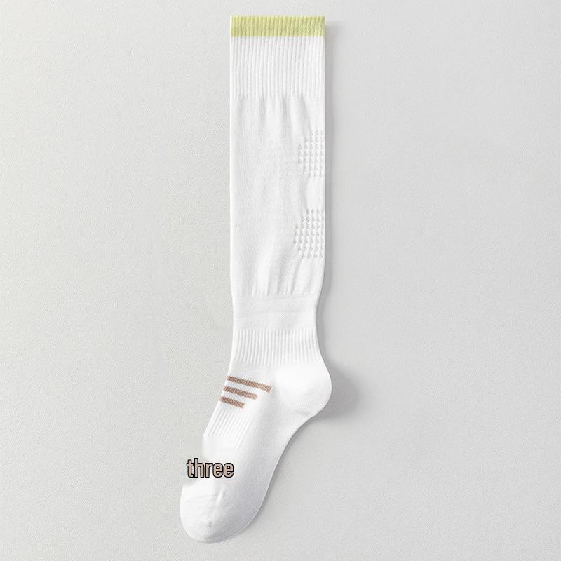 

2026 Spring/Summer Ultra-thin Compression Calf Socks: Breathable Mesh Geometric High-top for Tennis, Running, and Fitness. One Size