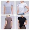Summer New Merino Wool Yoga Short-sleeved Women's Quick-drying High-elastic Sports Top Slim-fitting Outdoor Fitness T-shirt