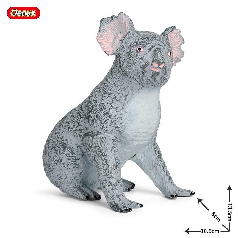 Oenux Soft Cotton Farm Animals Cow Horse Pig Hen Cat Dog Model Action Figures Wild Lizard Donkey Koala Educational Kids Toy Gift
