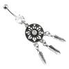 Kvinner Krystall Rhinestone Dream Catcher Body Piercing navle navle Ring Bar