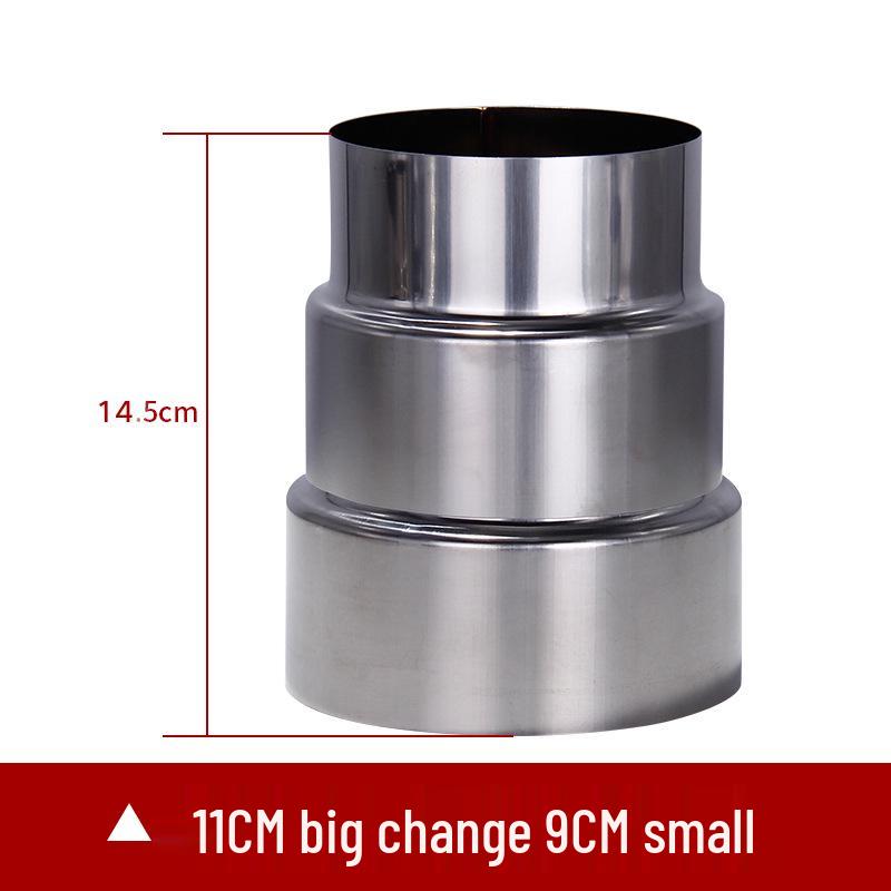 Conector Reductor pentru Coș de Fum din Oțel Inoxidabil pentru Încălzitor de Apă pe Gaz, 6cm la 5cm