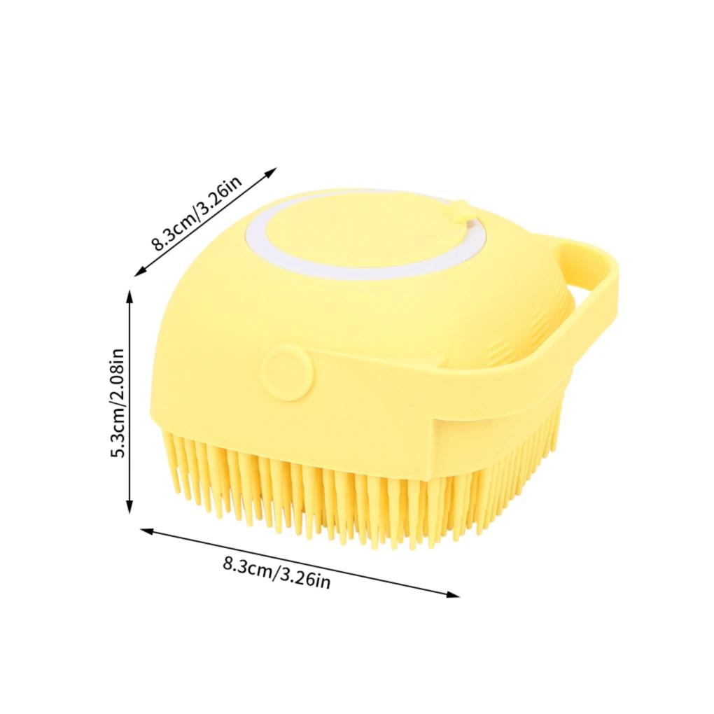 Silicone Bath Brush Shower Massage Scrubber Body Skin Exfoliating Scrubbing Tool Pet Dog Cat Silicone Bath Massage Brush