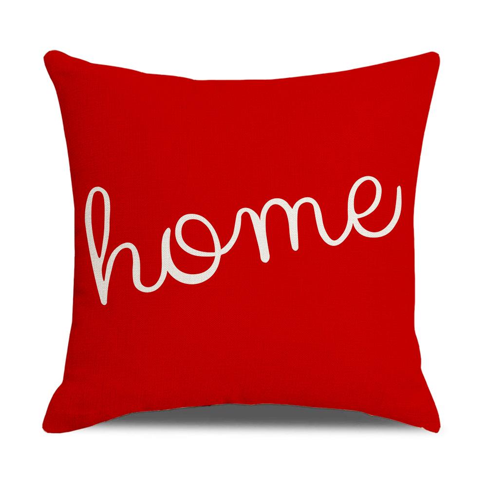 Nordic Simple Pillow Ins Blue Geometric Linen Cotton and Linen Sofa Car Polyester and Linen Pillow Cushion Cover