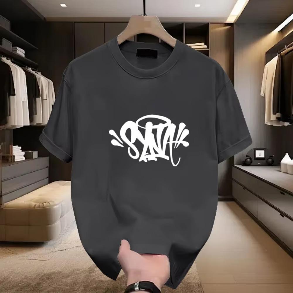 T-shirt Summer Men's T-shirt Fashion Round Neck Short Sleeve Trendy Printed Sports and Leisure  Street Top T-shirt