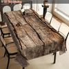 2D Flat Tablecloth, Rustic Imitation Tree Bark Texture Printed Tablecloth for Farmhouseszyc
