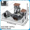 MOOXI MOC WW2 Military Battlefield Bases Bricks War Artillery Compatible Figures Building Blocks Set Toys For Children Adults 3D