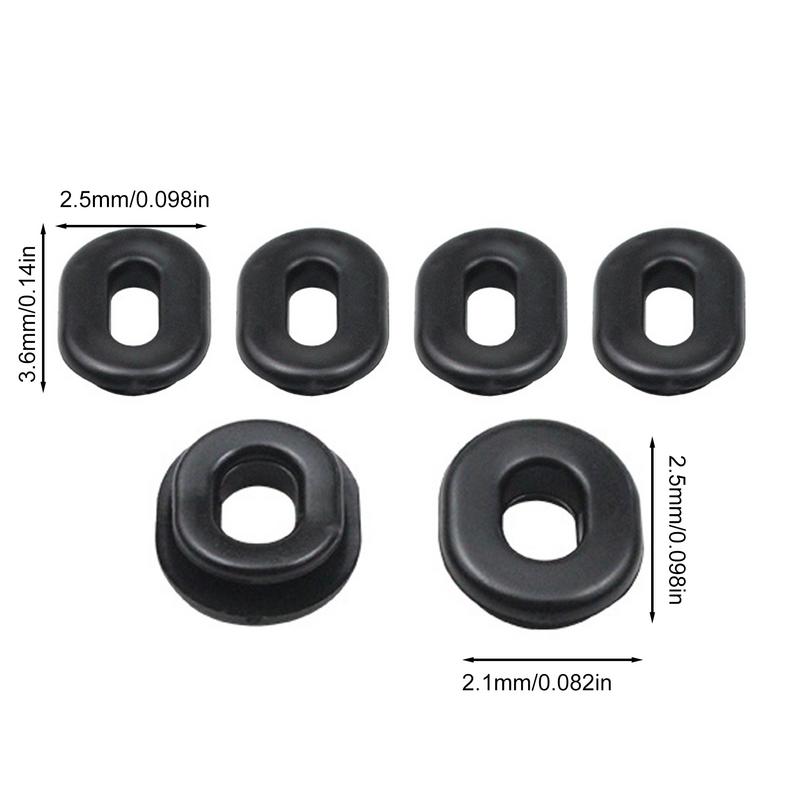 Rubber Side Cover Grommets 6pcs Grommets Kit Replacement Rubber Grommets For Motorcycle & Easy To Install For Battery Covers