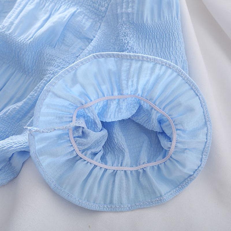 Ruffled Short-sleeve Shirt Nipped Waist Solid Pleated Button Down Top Female Chiffon Blouse Square Neck Chiffon Shirt