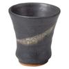 Marui Seito Shigaraki Ware Hechimon Sake Cup, Black Lacquer, MR-3-3168
