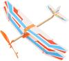Rubber Band Powered Airplane - Balsa Wood Glider Model Toy for Outdoor Sports Throwing Aircraft for Kids & Adults(Random Color)