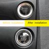 2Pcs 3DCar Key Ring Button Diamond Sticker Ignition Switch for Bling Decoration Circle Cover  Auto Motorcycle Styling Rhinestone