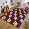 Bunter Würfelmuster Teppich Design gemusterter Teppich, rutschfeste Matte geeignet für Wohnzimmer und Schlafzimmer Sofas