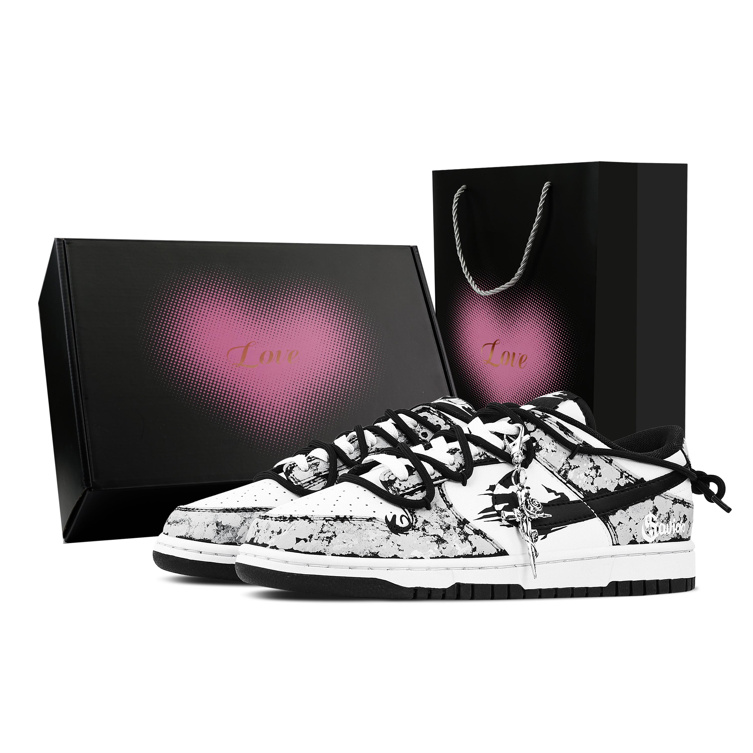

Nike Dunk Zero Redemption, Heart Box Abrasion Resistant Low top Skateboard Shoes Unisex Gray White DD1391-100(Team773--) 45