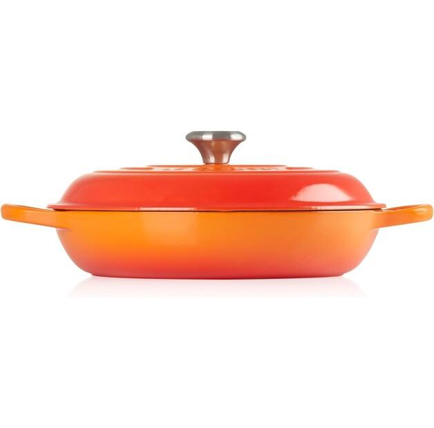 Frying Pan Le Creuset Gourmet Professional, Cast Iron, Round, 30 Cm, 3.5 L, Red (21180300902430)