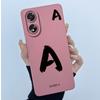 Case For Oppo A18 A38 A58 A78 4G Cover Camera Protection Cute Letter Liquid Silicone Soft Back Covers For Oppo A 38 A 18 Housing