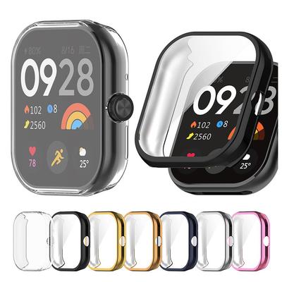 Electroplated TPU Protective Case For Redmi Watch 4 Full Screen Protector Shell Cover Bumper Frame