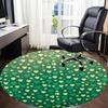 1pc Clover Pattern Office Round Rug, Non-slip, Soft and Durable Office Rug for Interior Decoration, Perfect for Office, Beautiful Decoration Yy2603230