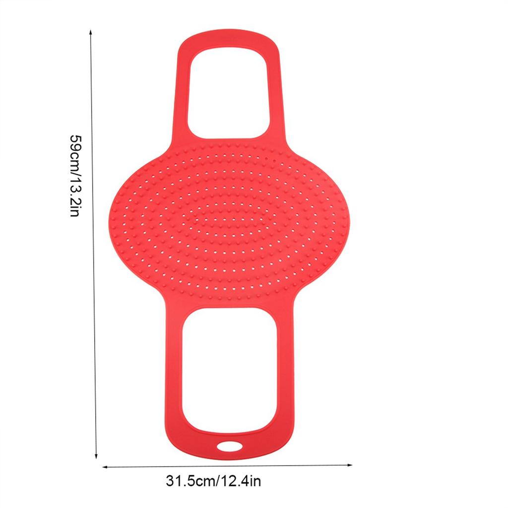 Food Grade Silicone Heat Resistant Turkey Lifter Non Stick Poultry Cooking Mat(Red)