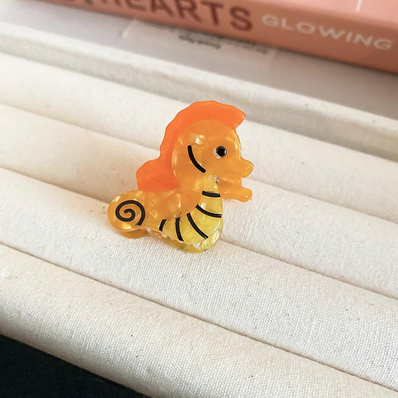 1 urocza kreskówkowa muszelka, krab, konik morski, ośmiornica, wieloryb, delfin, spinka do włosów w kształcie pazura rozgwiazdy, słodka i mała spinka do włosów do grzywki