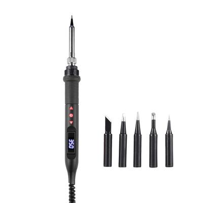 JCD 80W Lötkolben-Set, einstellbare Temperatur, LCD-Bildschirm, Löt- und Schweißwerkzeug, Lötkolbenspitze, Pinzette, Lötdraht