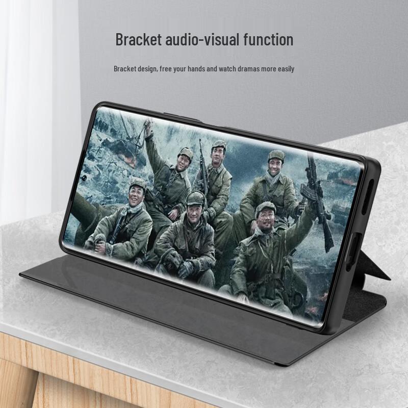 Ekakashop Business Klapp-Leder-Handyhülle für Honor