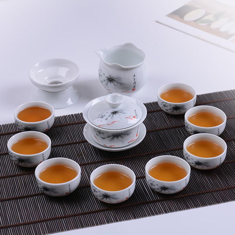 Zhaoran Blue & White Porcelain 8-Piece Kung Fu Tea Set