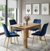 BERA chair - navy blue velvet / gold legs x 1
