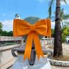 Makaron Bow Knot Sticker Soft Foam Bow Knot Ornament Pure Color Car Sticker Electric Vehicle Decorative Ornament Accessory