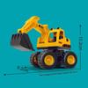 Plastic Excavator Toy For Kids With Inertia Drive And Movable Attachments