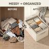 Large Capacity Clothing Storage Box Clear Window Quilt Organizer Folding Storage Bin  for Bedroom