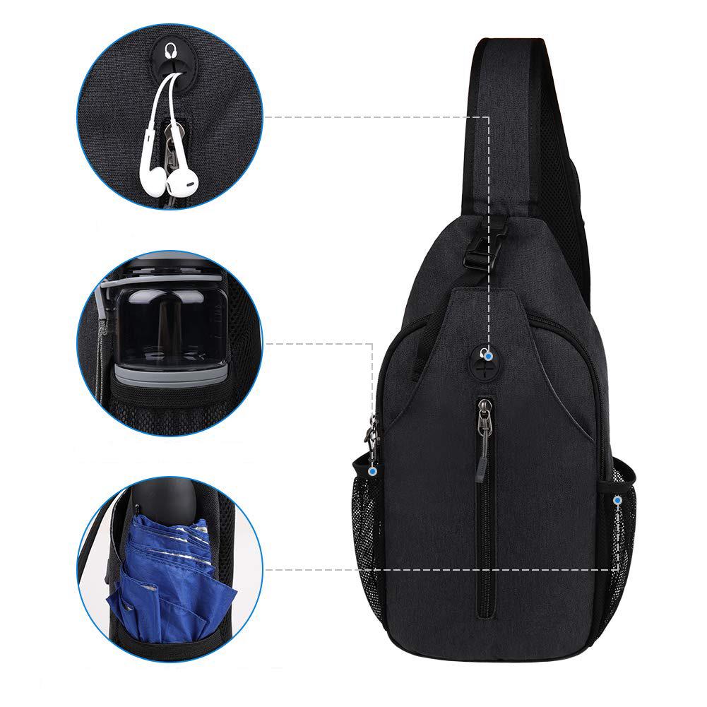 Men's Crossbody Outdoor Chest Bag: Trendy, Wear-Resistant, Waterproof, and Fashionable Single Shoulder Bag