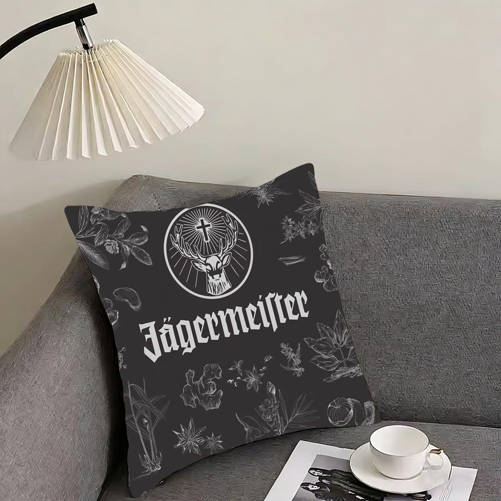 Cool JJagermeister Cushion Cover Elegant Comfort Pillowcase Sofa Bed Doublesided Printed Invisible Zipper Home Decor