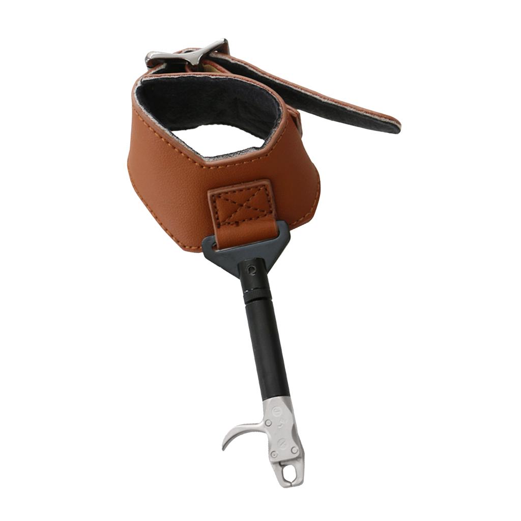 Buy Archery Wrist Release Aid Thumb Button Trigger Caliper Compound Bow