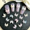 New Resin Luminous 3D Double Layer Embossed Butterfly Nail Art Decorations DIY Handmade Wearable Nail Earrings Accessories Wholesale