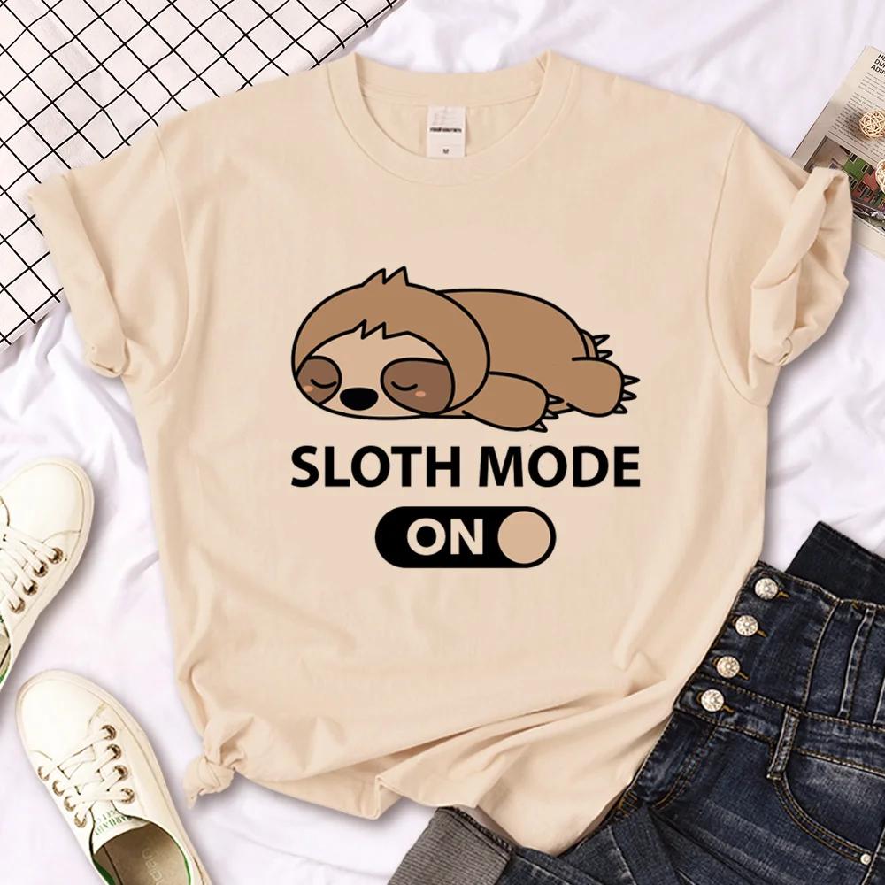 Sloth T Shirt Women Funny Summer Graphic T Shirt Girl Anime Clothes