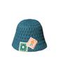 Elkebeullum F/W Flower Net Blue Bucket Hat
