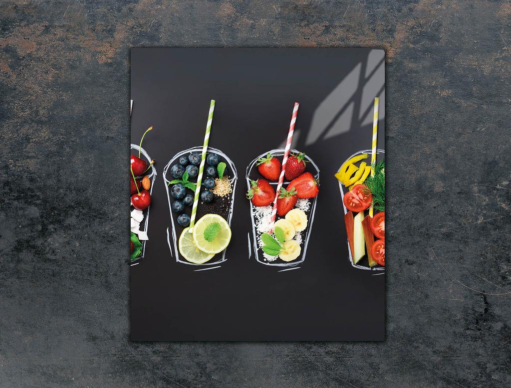 GLASS CUTTING BOARD 45x52 Fruit