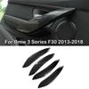 4Pcs Carbon Fiber Car Interior Door Handle Cover Trim Decor Sticker for BMW 3 Series F30 F31 3GT F34 4 Series F36 Anti-Scratch Styling