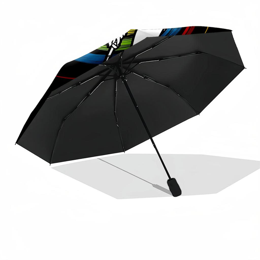 Golf Swing Artwork Portable Automatic Umbrella Compact 8-Rib Design Sturdy Construction Perfect for Outdoor Adventures Outdoor Accessory